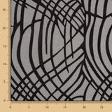 Gaze Devoré Listrado Preto - Ribes y Casals