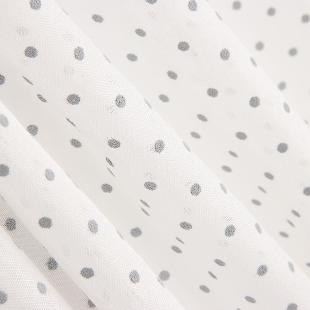 Cortinas Etamin Plumeti Flocado Cinza - Ribes y Casals