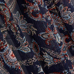 Gasa Bambula Lúrex Cachemir Marino - Ribes y Casals