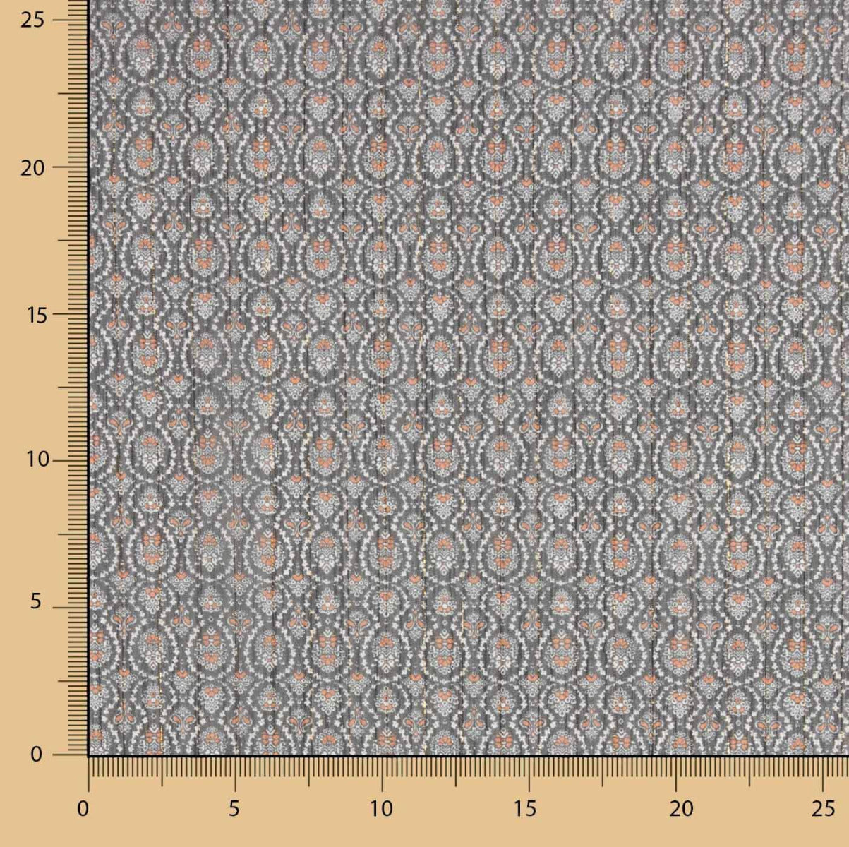 Gaze Lúrex Geométrico Cinza - Ribes y Casals