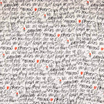 Gauze Lurex Black Letters - Ribes y Casals