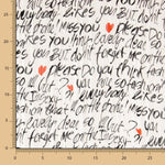 Gauze Lurex Black Letters - Ribes y Casals