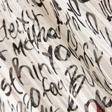 Gauze Lurex Black Letters - Ribes y Casals