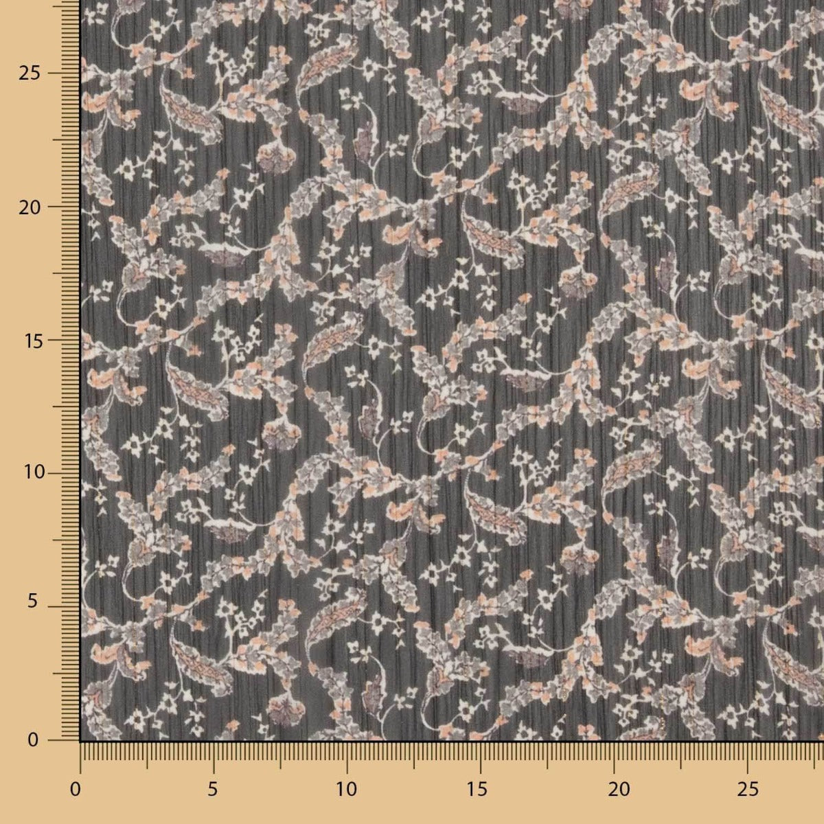 Gaze Lurex Floral Preto - Ribes y Casals