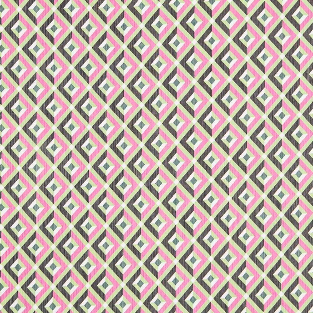 Gaze Chiffon Geo Fúcsia - Ribes y Casals