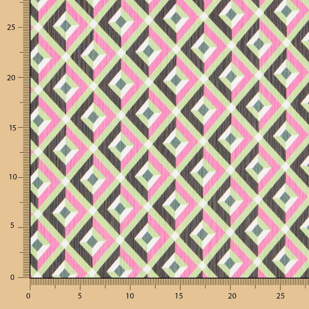 Gaze Chiffon Geo Fúcsia - Ribes y Casals