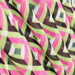 Gaze Chiffon Geo Fúcsia - Ribes y Casals