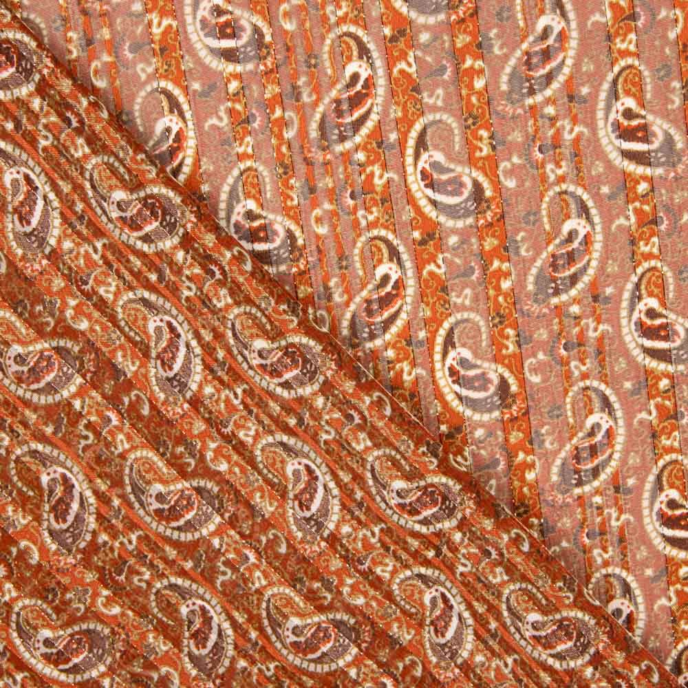 Gaze de Cetim Lurex Caxemira Caldera - Ribes y Casals