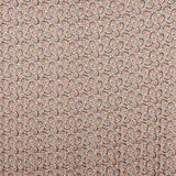 Gaze de Cetim Lurex Folhas Bege - Ribes y Casals