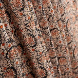 Gaze de Cetim Lurex Folhas Bege - Ribes y Casals