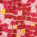 Tule Vermelho Jardim Carmesim floral 3D - Ribes y Casals