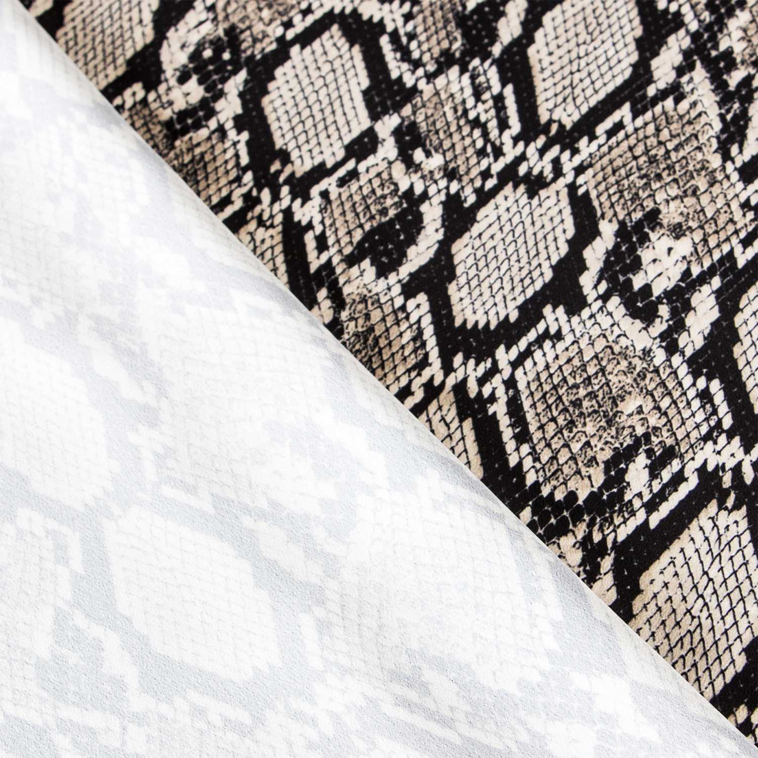 Georgette Animal Print Snake Cinza - Ribes y Casals