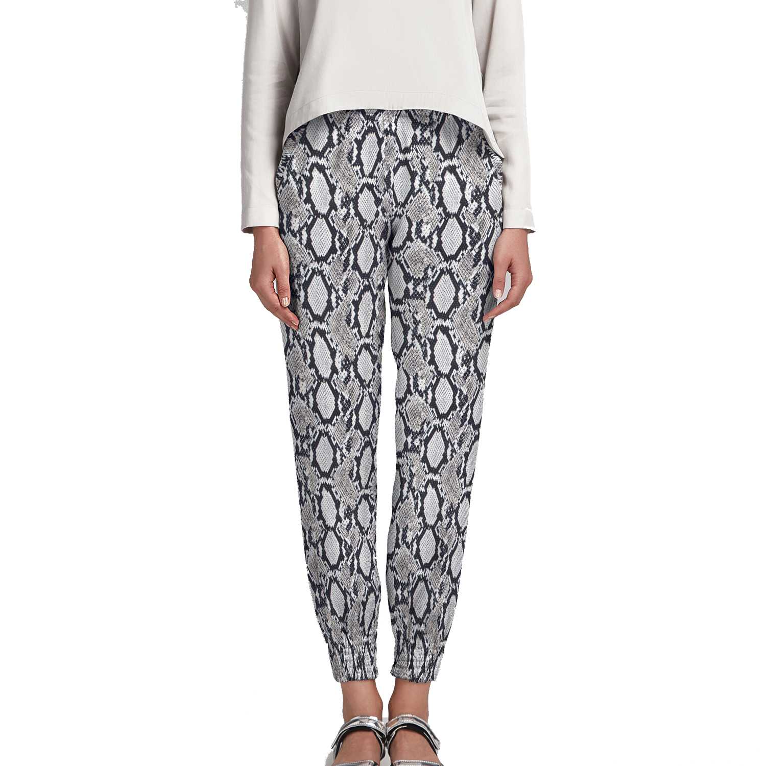 Georgette Animal Print Snake Cinza - Ribes y Casals