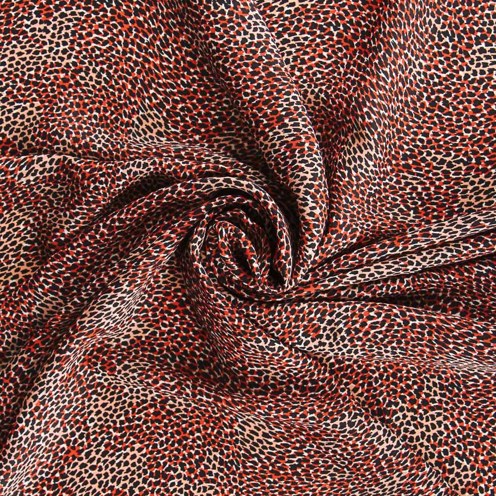 Crepe Georgette Animal Encarnado - Ribes y Casals