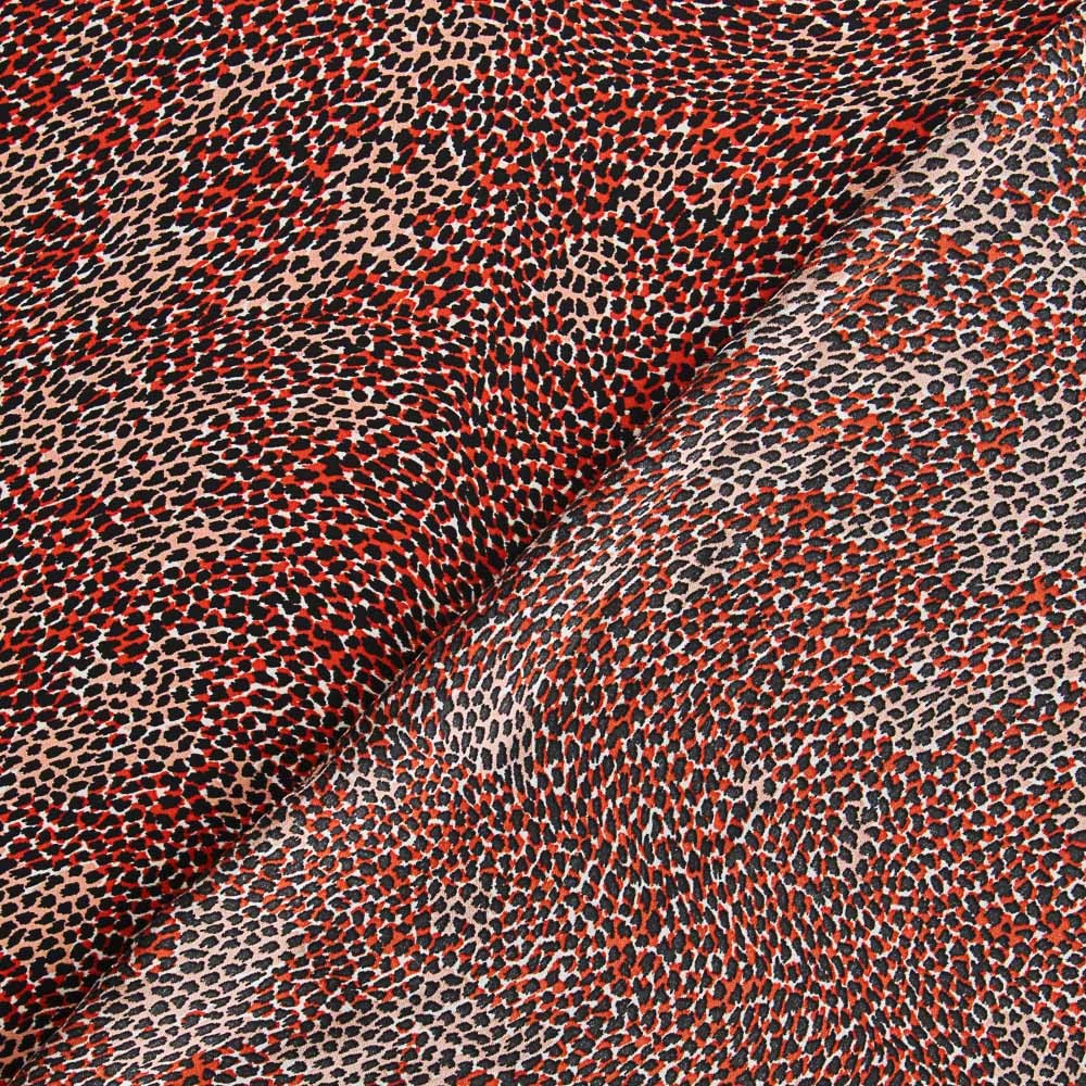 Crepe Georgette Animal Encarnado - Ribes y Casals