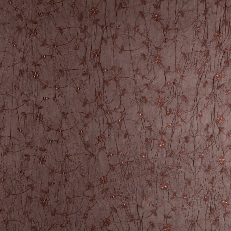 Georgette Crush Marrón Bordado - Ribes y Casals