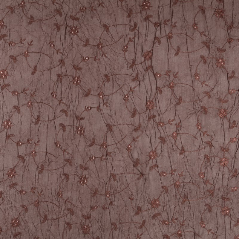 Georgette Crush Marrón Bordado - Ribes y Casals