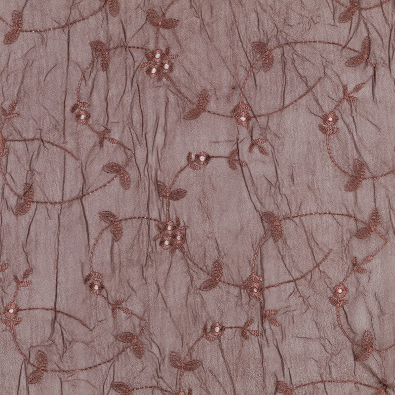 Georgette Crush Marrón Bordado - Ribes y Casals