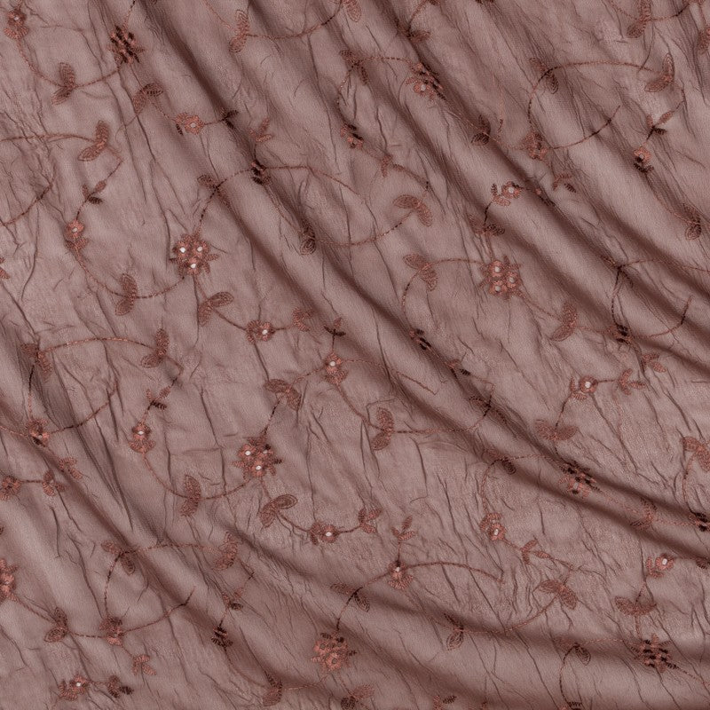 Georgette Crush Marrón Bordado - Ribes y Casals