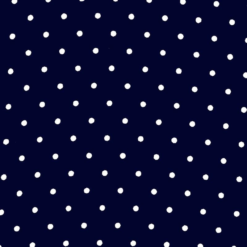 Georgette Bola Branca Fundo Azul Marinho - Ribes y Casals