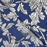 Crepe Georgette Tropical Azul - Ribes y Casals