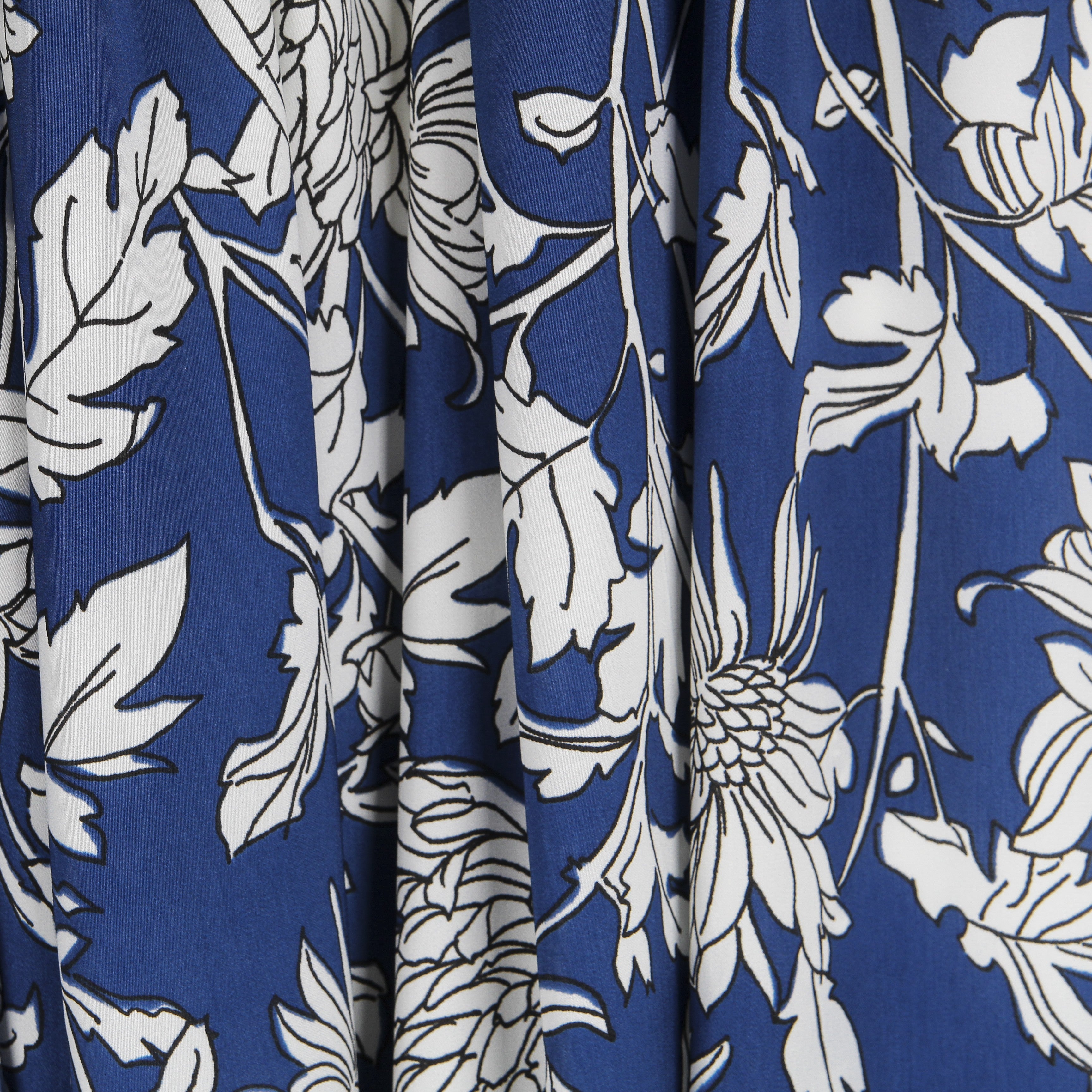 Crepe Georgette Tropical Azul - Ribes y Casals