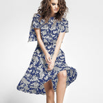 Crepe Georgette Tropical Azul - Ribes y Casals