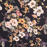 Georgette Floral Candela Preto - Ribes y Casals