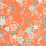 Georgette Laranja Floral - Ribes y Casals