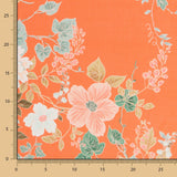 Georgette Laranja Floral - Ribes y Casals