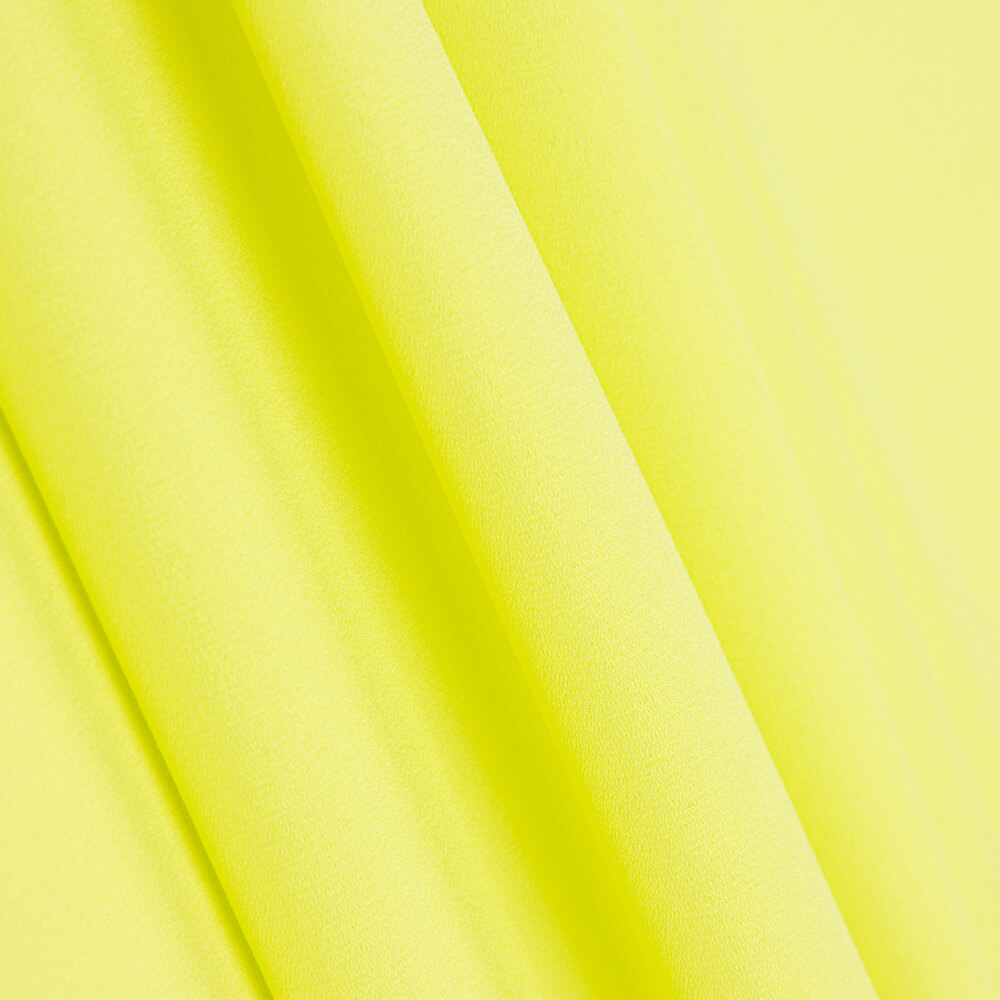 Retal Georgette Poliéster Amarillo Ácido 40x140 cm - Ribes y Casals