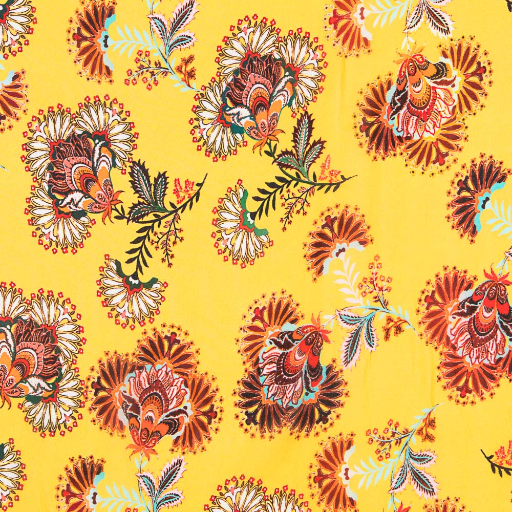 Georgette Viscose Oriental Amarelo - Ribes y Casals