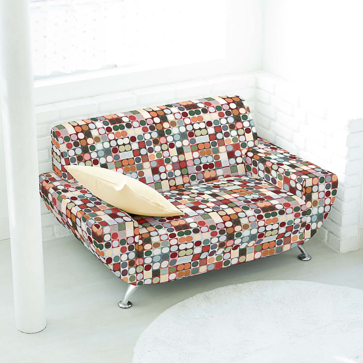 Gobelino Chenilla Círculos Multicolorido - Ribes y Casals