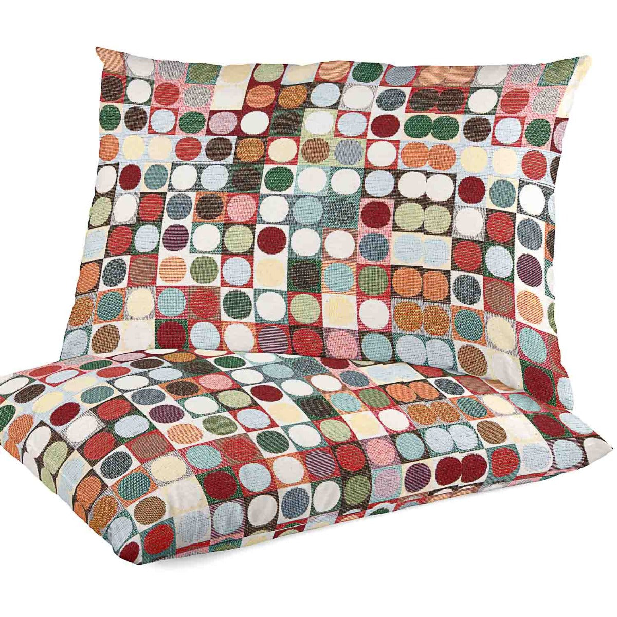 Gobelino Chenilla Círculos Multicolorido - Ribes y Casals