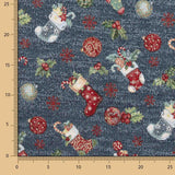 Gobelino Lurex Natal Azul - Ribes y Casals