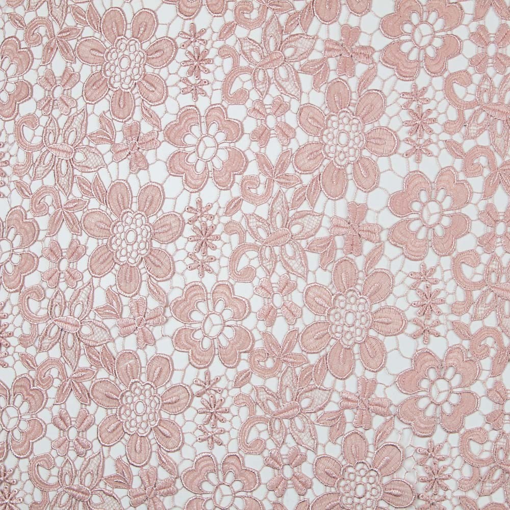 Guipur Floral Lacado Rosa Pastel - Ribes y Casals