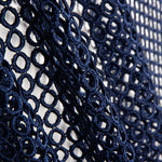 Retal Guipur Círculos Navy 150x125cm - Ribes y Casals