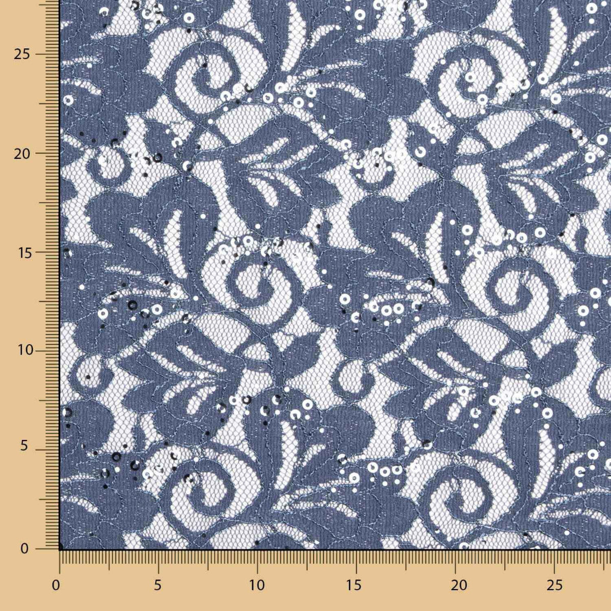 Renda Lantejoulas Azul Vintage - Ribes y Casals