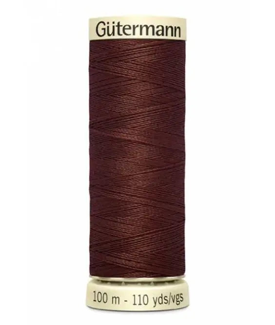 Fios Gütermann 100 m, cor 230, castanho - Ribes y Casals