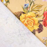 Retal Half Panamá Bouquet Amarillo 140x280 cm - Ribes y Casals