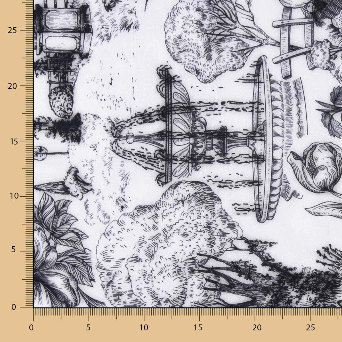 Half Panamá Desenho Toile de Jouy - Ribes y Casals