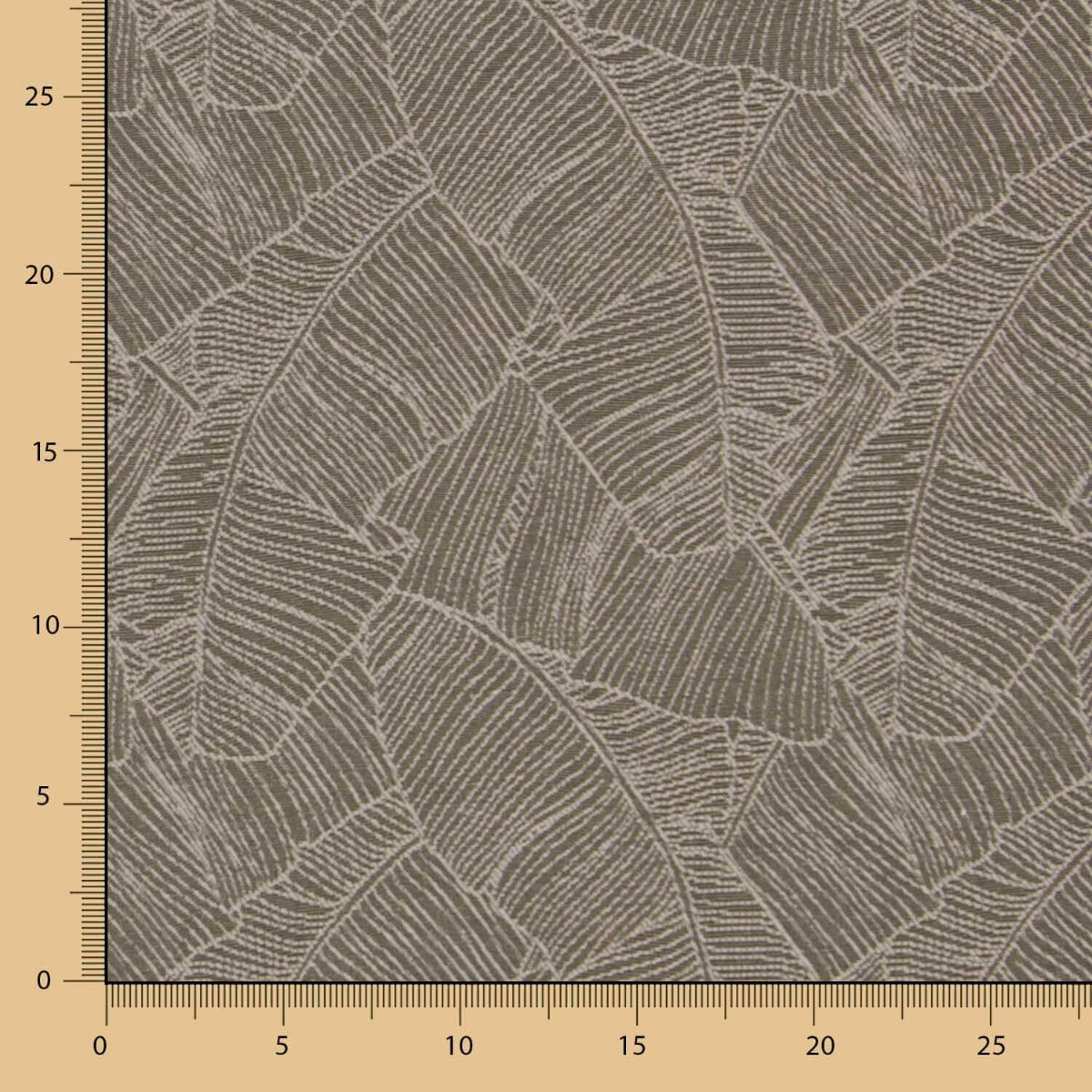 Retal Tapicería Jacquard Hojas Kaki 110x280 cm - Ribes y Casals