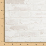 Tecido de Borracha PVC Tijolos Brancos - Ribes y Casals