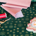 Algodão Verde Estrela Natal Ouro - Ribes y Casals