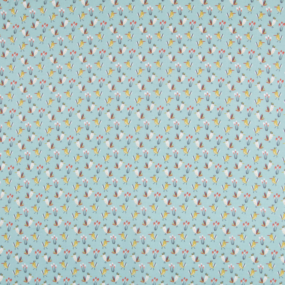 Popeline Birds Verdosa - Ribes y Casals