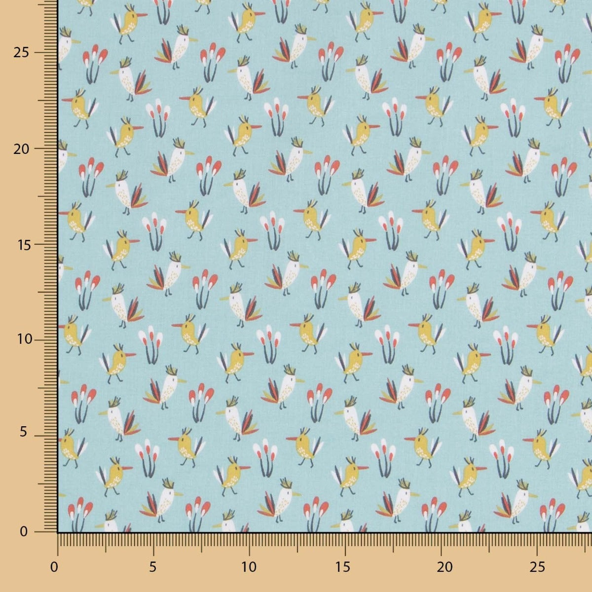 Popeline Birds Verdosa - Ribes y Casals