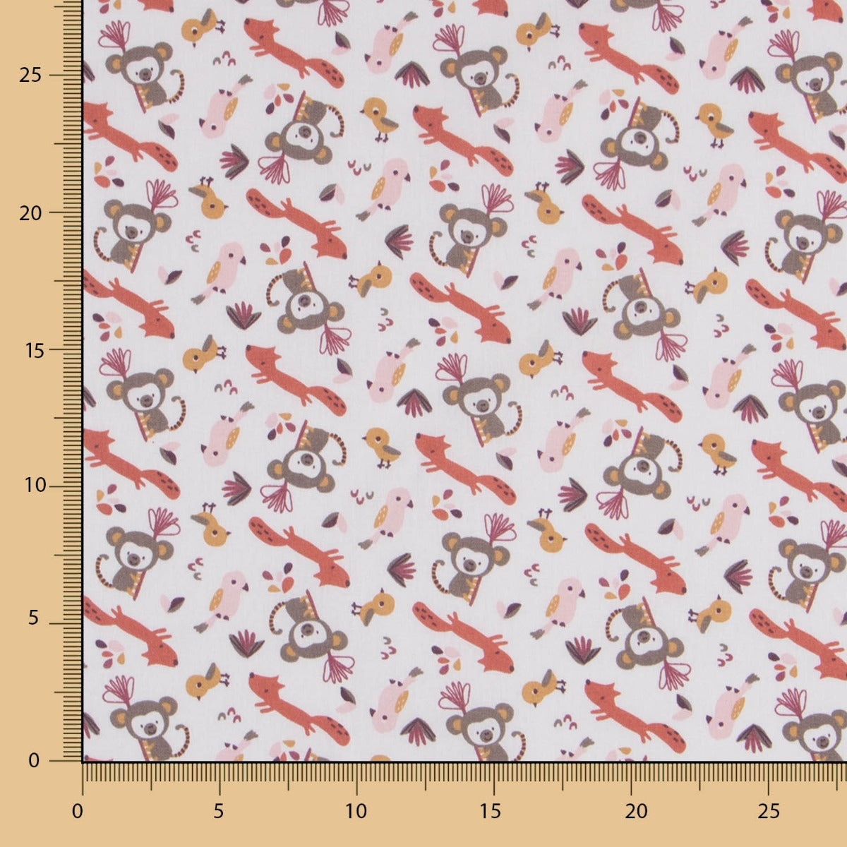 Popeline Animais Branco - Ribes y Casals