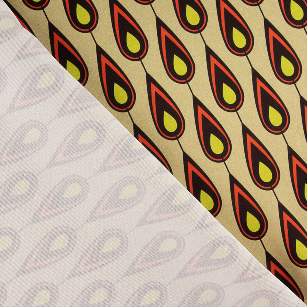 Cetim Spandex Penas Bege Doré - Ribes y Casals