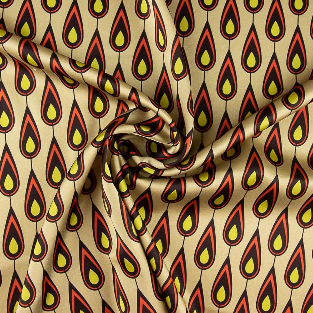 Cetim Spandex Penas Bege Doré - Ribes y Casals