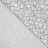 Popeline Orgânico Cats Azul - Ribes y Casals